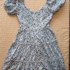 Altar'd State Blue and White Floral Dress Size XS